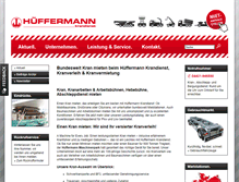 Tablet Screenshot of hueffermann-krandienst.de